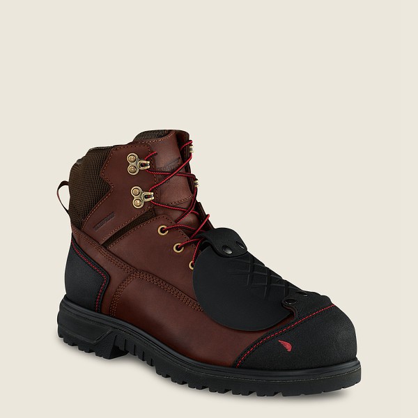 Red Wing Safety Bot Erkek - Brnr Xp - 6-Inch Waterproof Toe Metguard - Kahverengi/Siyah - 50QARGFUW